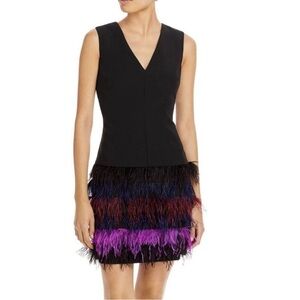 Milly Veronica feather Cady dress
